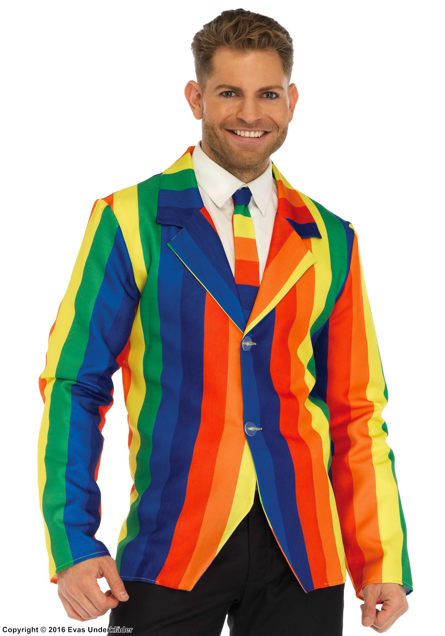 Regnbågs-kostym med matchande slips